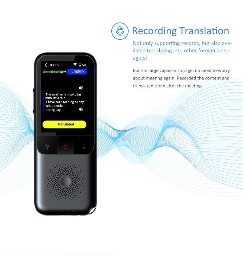 T11 AI Language Translator: Smart Voice Recording & Photo Translation with WiFi.