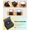 Uniclife Metal Donation Box for Fundraising, Suggestion Box with Slot and Lock, Black Ballot Boxes with Sign Holder, Storage Container for Voting