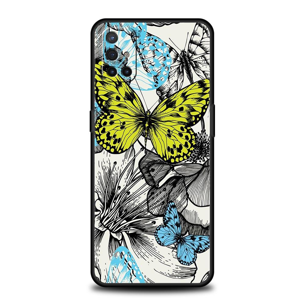 Phone Case For Oneplus 13R 13 12 10T 11 R10 Nord N100 N200 N10 9 9R CE 2 3 Z Pro Lite 5G Soft TPU Cover Butterfly Design Fundas