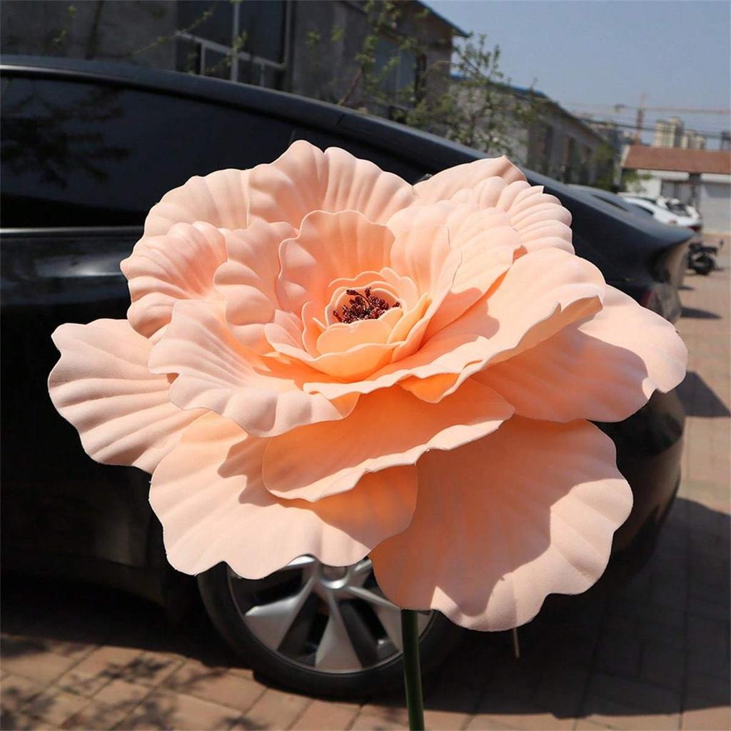 1 pieza Flor de Peonía Artificial de Seda Enorme Decoración Flor Falsa Realista Simulación Grande Accesorios de Recepción de Boda Para Manualidades DIY Decoración Interior de Sala de Estar