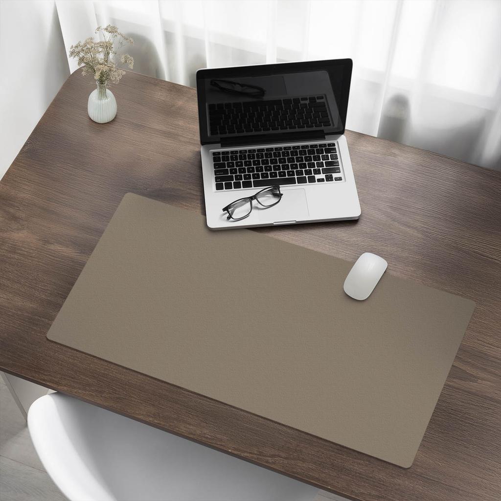 Anti-slip Protective Desk Mat with Print, Brown Color, 90x45 cm