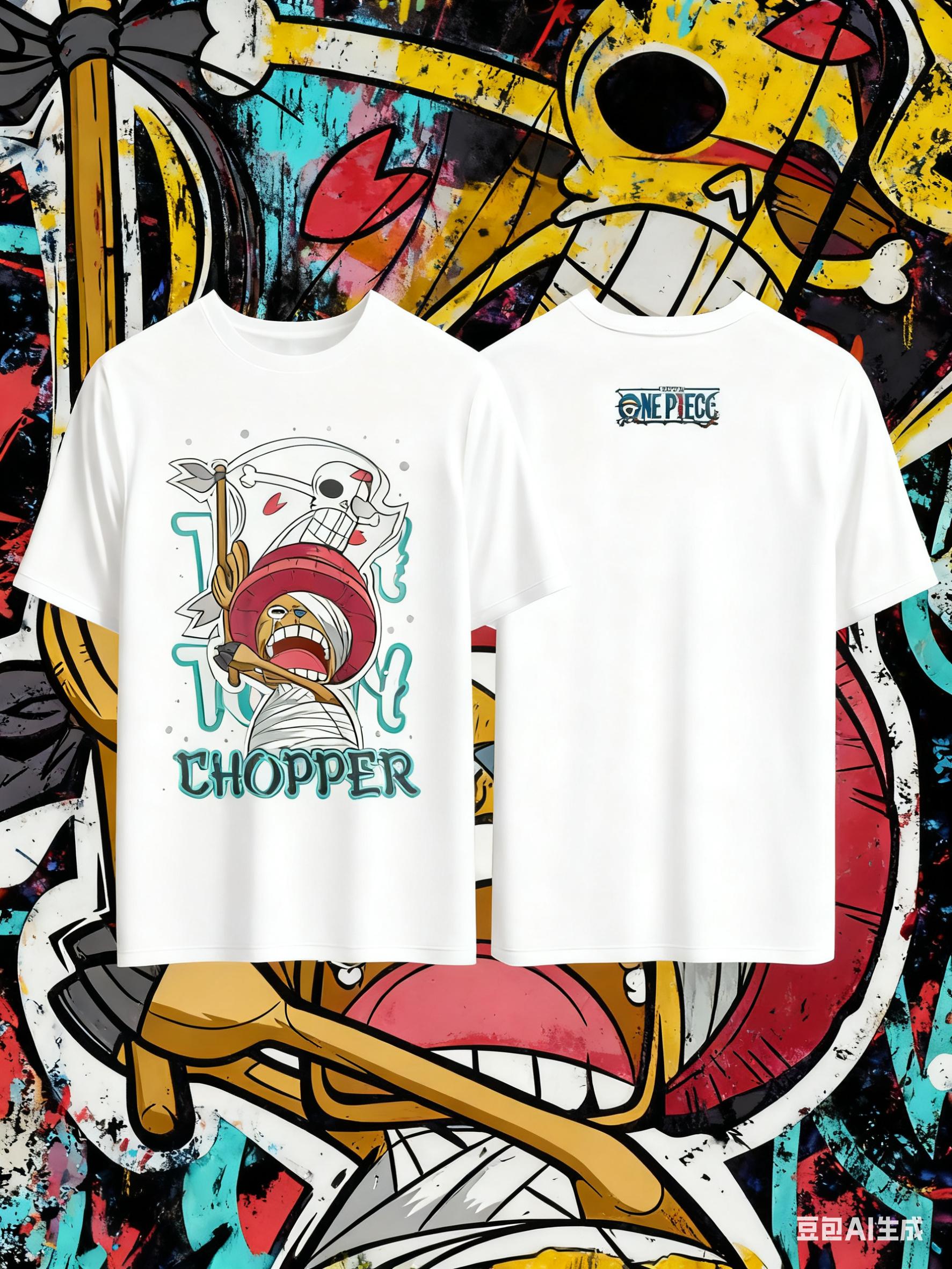 

One Piece Chopper Anime Printed Pure Cotton Tshirt for Men and Women Casual Fashion Oversized Anime Peripheral Clothing Tshirt 3XL