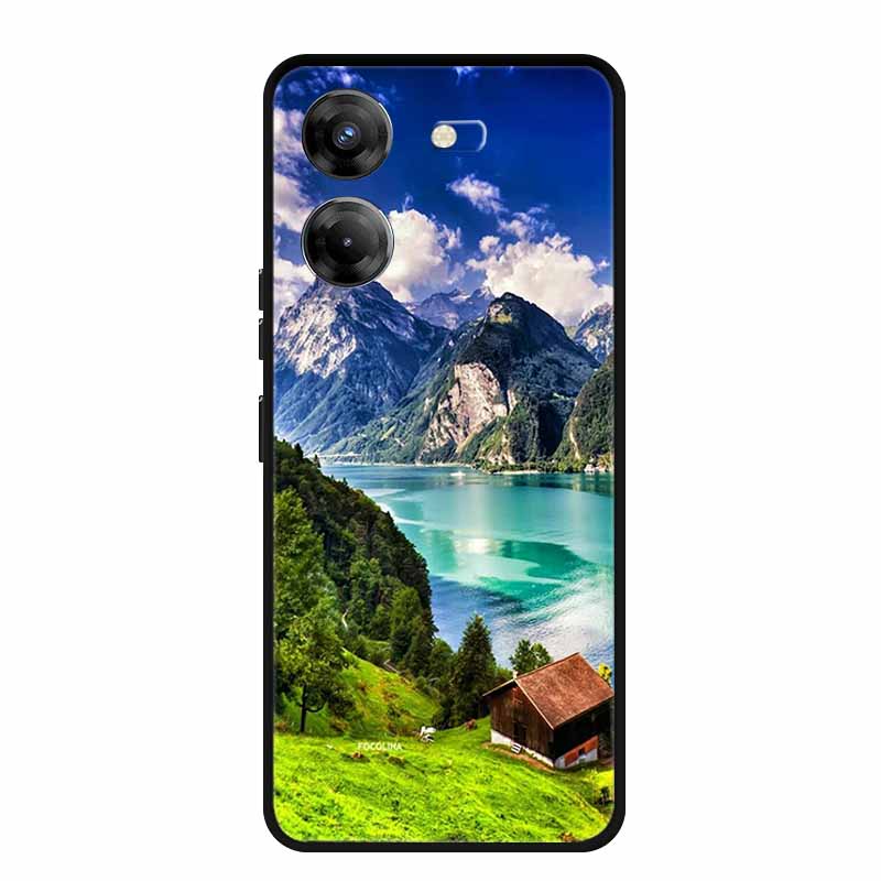 For Tecno Pova 5 Phone Case 6.78" Coque Black Bumper Silicone Soft Back Cover Case For Tecno Pova 5 Case Pova5 Funda Para Capa