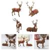Figuras de Renos Navideños Decoraciones Figuras de Ciervos de Pie Modelo de Animal Ciervo para Hogar Armario de Vino Decoraciones de Mesa