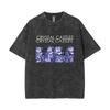 T-shirt Vintage Lavata Crystal Castles Album Musicale II Stampa Double Face Uomo Punk Gotico T-shirt Uomo Cotone Oversize