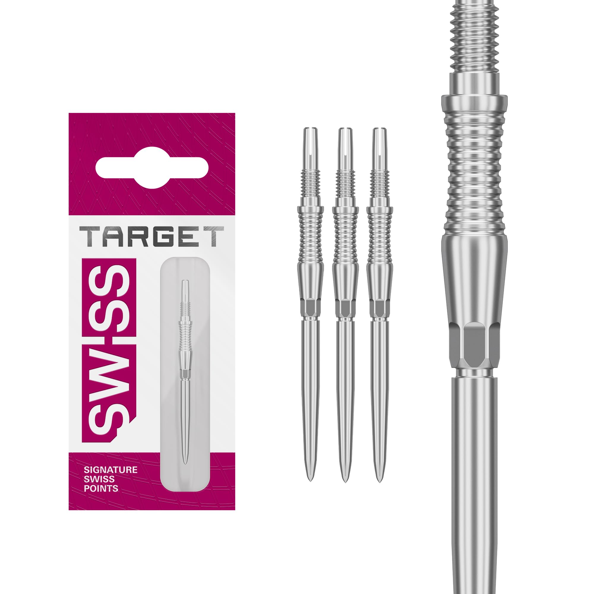 Target Darts Swiss Point Storm Darts Points, RST (3 Pack Set) 35MM - silver серебряный