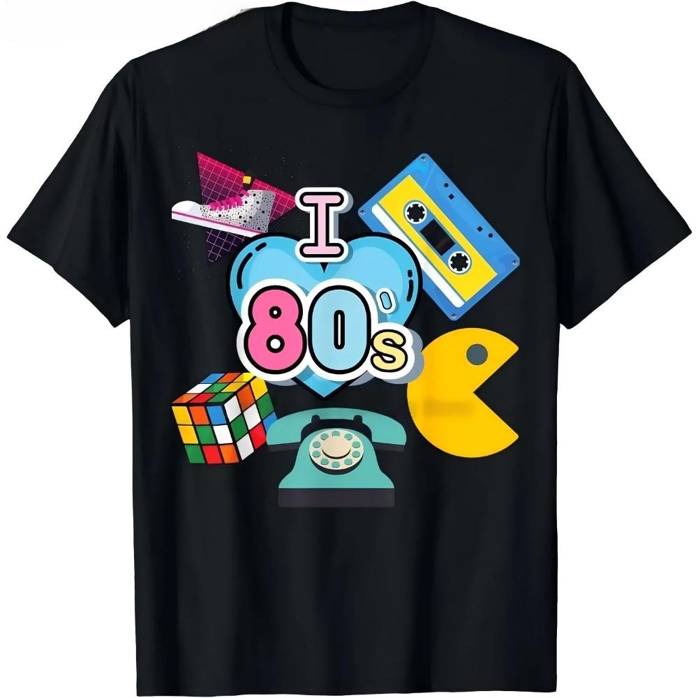 I Love The 80s T Shirts for Boys Party Funny Vintage Brithday T Shirt Best Gift Children Tops & Tees Pure Cotton Casual Tshirts