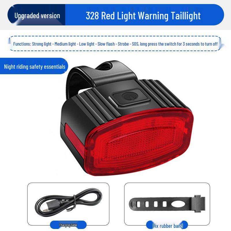 High-Brightness Front & Rear Bicycle Lights for Night Riding
