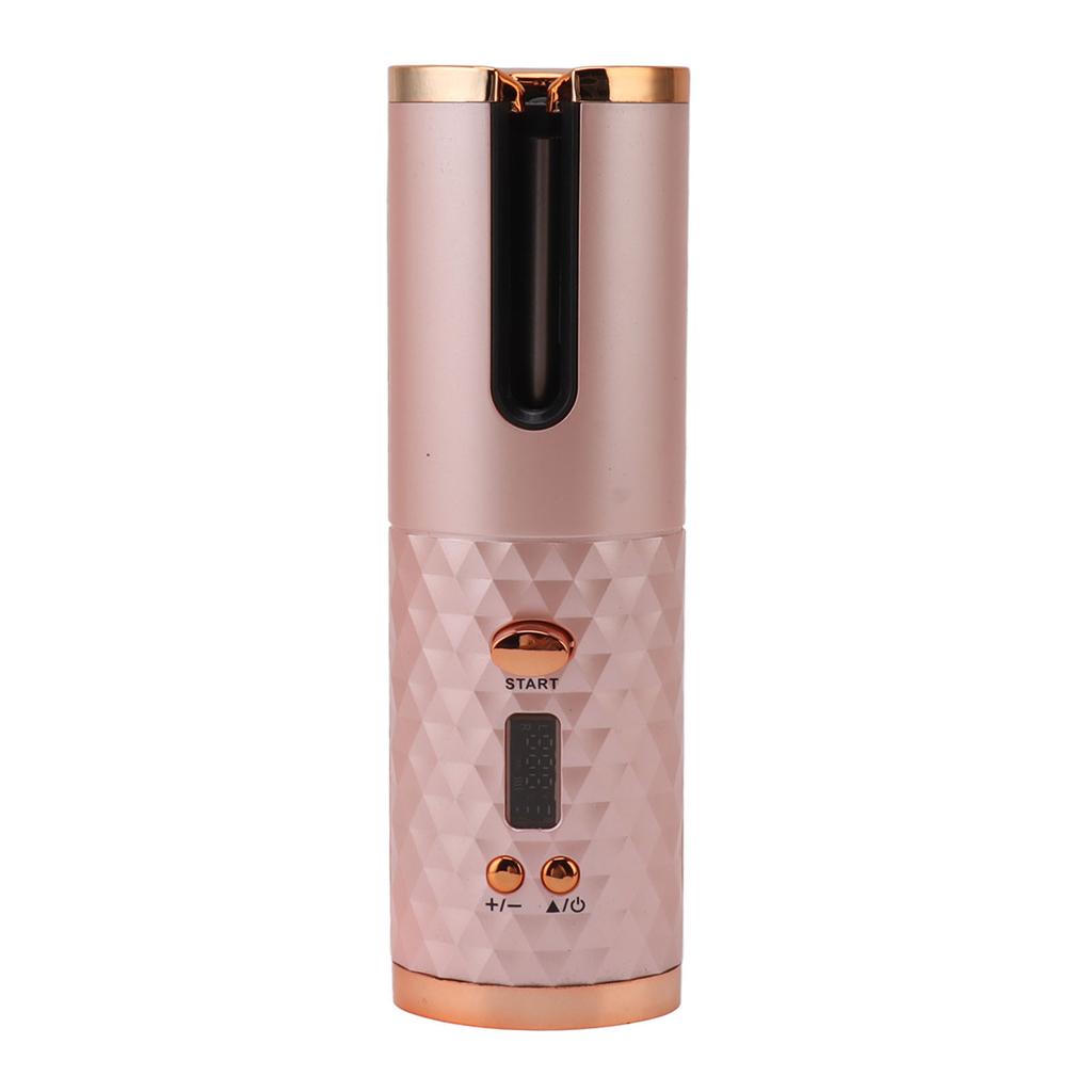 Cordless Automatic Hair Curler Fast Heating USB Rechargeable Portable Curling Wand with Digital Display for Hair Styling