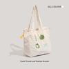 Lazy Tote Commuter New Art and Art Hundred Shoulder Embroidery Large Capacity Portable Canvas Bag