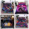 Duvet Cover Set Colorful Hippie Peace Symbols Bedding Set Pillowcase