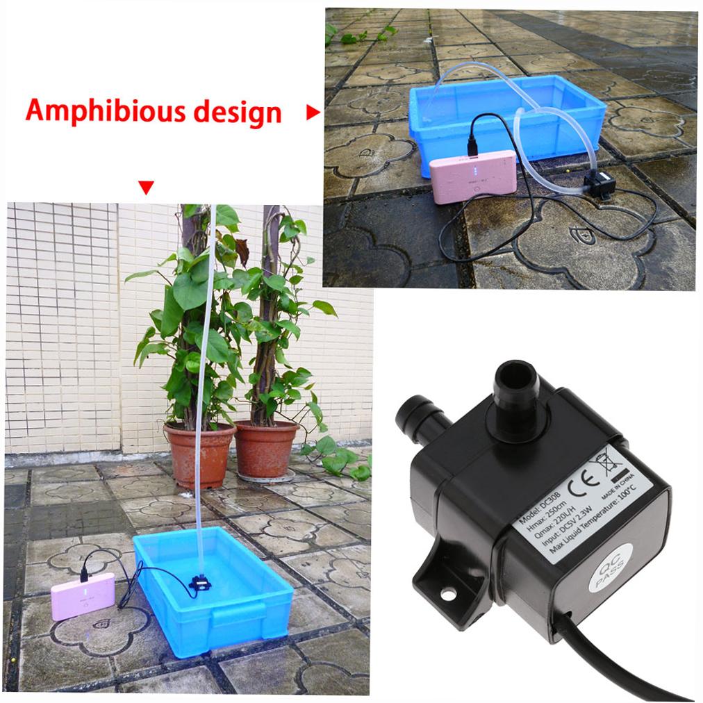Decdeal Ultratyst Mini USB DC5V 2,3W Mikro Borstlös Vattenoljepump Vattentät Dränkbar Fontän Akvarium