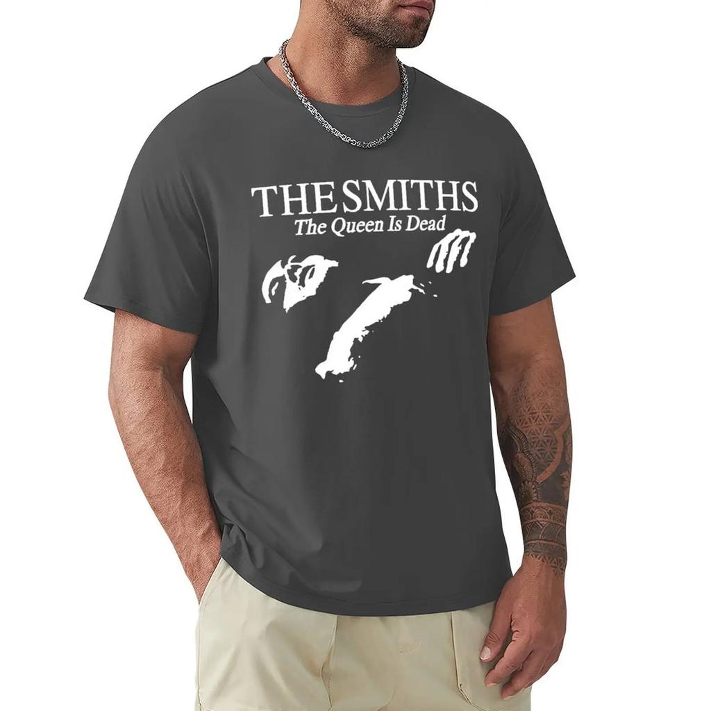 Men Cotton T Shirt Summer Tops The Smiths The Queen Is Dead - T-Shirt, 1980's Indie, Morrissey Bigger Size Homme Black T-shirt