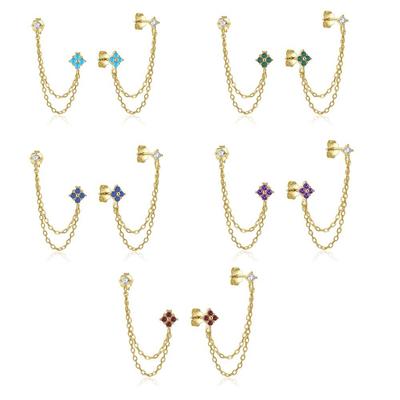 Quasten Ohrringe mit Diamanten Ohrringe Personalisierte Trendige Ohrringe