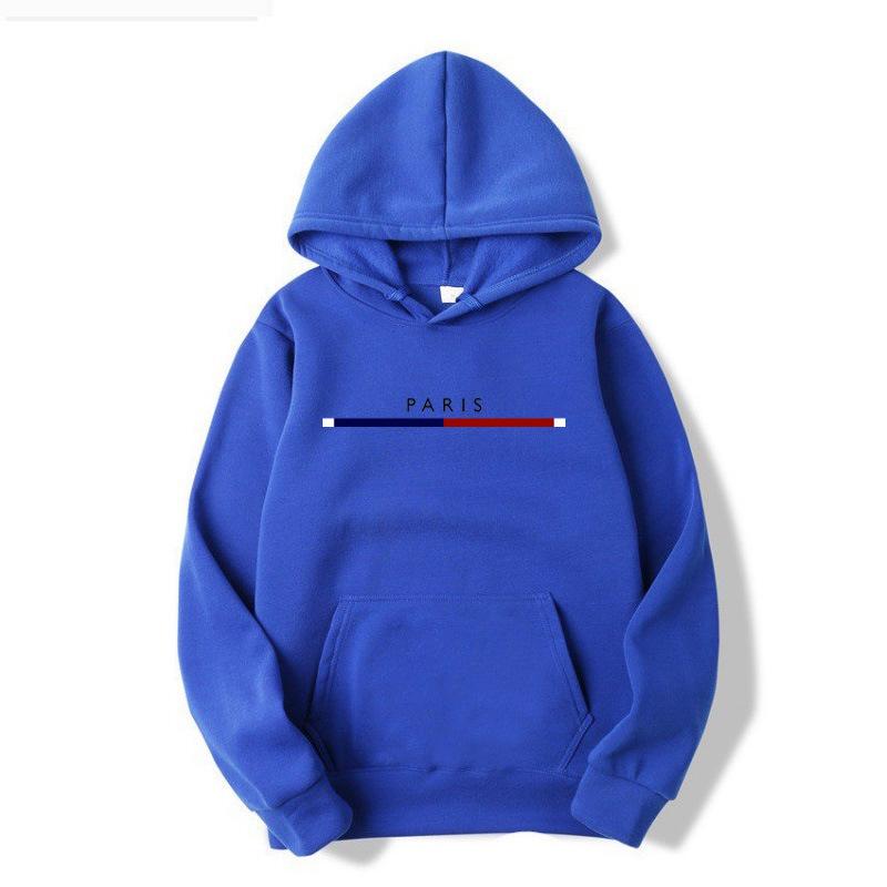 Men's Paris Print Unisex Hoodie: Velvet Sportswear, Fashion Streetwear, Casual Loose Fit, Breathable Pullover