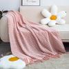 Nordic White Casual Blankets Throws Soft Comfortable Knitted Shawl Sofa Blanket Bed End Cover Travel Hotel Decorative Bedspread
