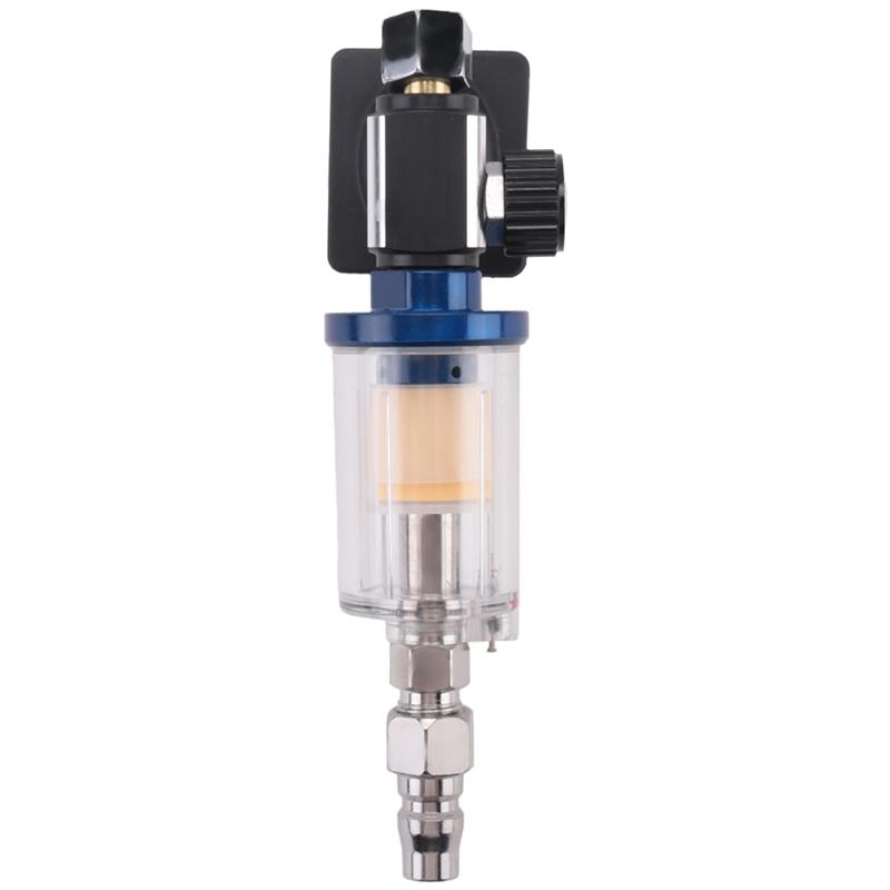 AD23-Digital Air Compressor Regulator, 1/4In Thread Compressed Filter Pressure Display Meter Oil Water Separator