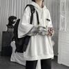 Abbigliamento da uomo Felpe Finte Due Pezzi Patchwork a Quadri con Cappuccio Top Oversize Abbigliamento per Donna Harajuku Felpa Casual