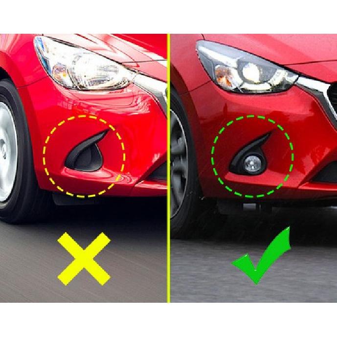 For Mazda2 Demio DJ DL 2015 2016 Chrome Front Fog Light Lamp Ring Cover Trims