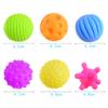 6Pcs Sensory Touch Multiple Textured Baby Balls with BB Sound Bath Education Toy