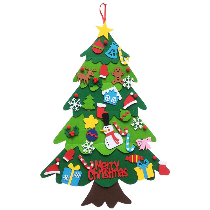 

98cm Felt Christmas Tree DIY Christmas Decoration Home Navidad New Year Merry Christmas Ornaments Santa Claus Xmas Gift Kids 98cm