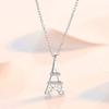 Sparkling Eiffel Tower Pendant Necklace Elegant Paris Inspired Romantic Jewelry for Women