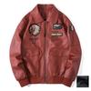 Autunno Inverno Uomo Giacca in pelle moto Risvolto Ricamo Vintage Locomotiva Giubbotti Pu Biker Coat Streetwear Maschile