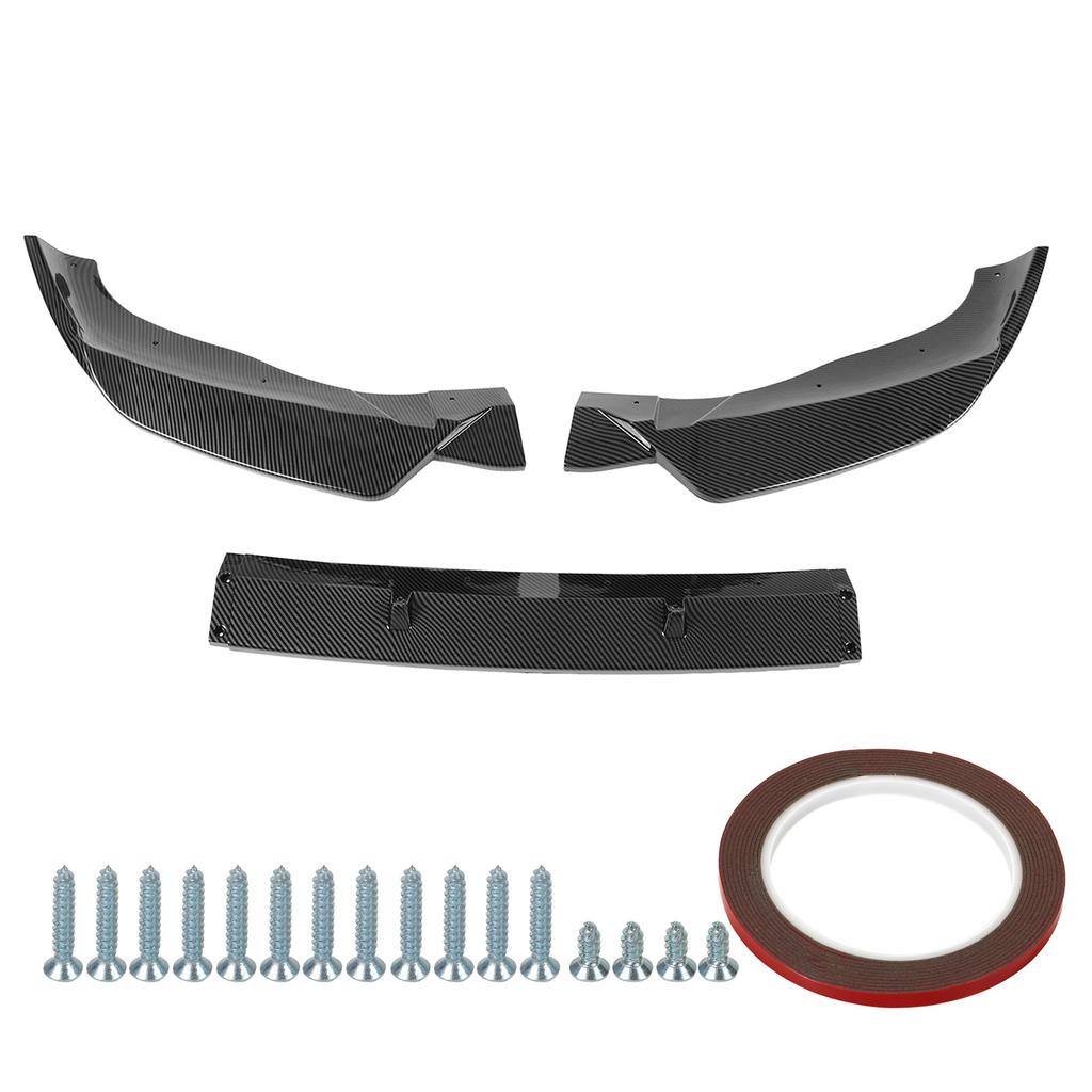 3pcs Front Bumper Splitter Lip Kit Waterproof Aerodynamic Replacement for X3 X4 G01 G02 M Pack Carbon Fiber Style
