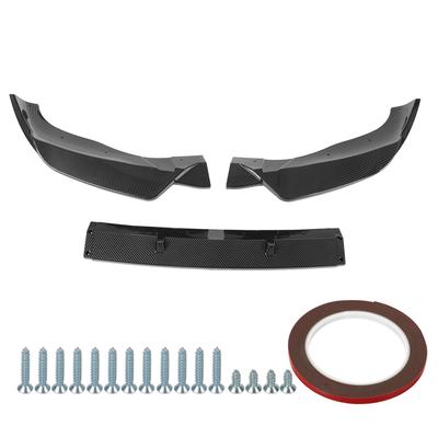 3pcs Front Bumper Splitter Lip Kit Waterproof Aerodynamic Replacement for X3 X4 G01 G02 M Pack Carbon Fiber Style