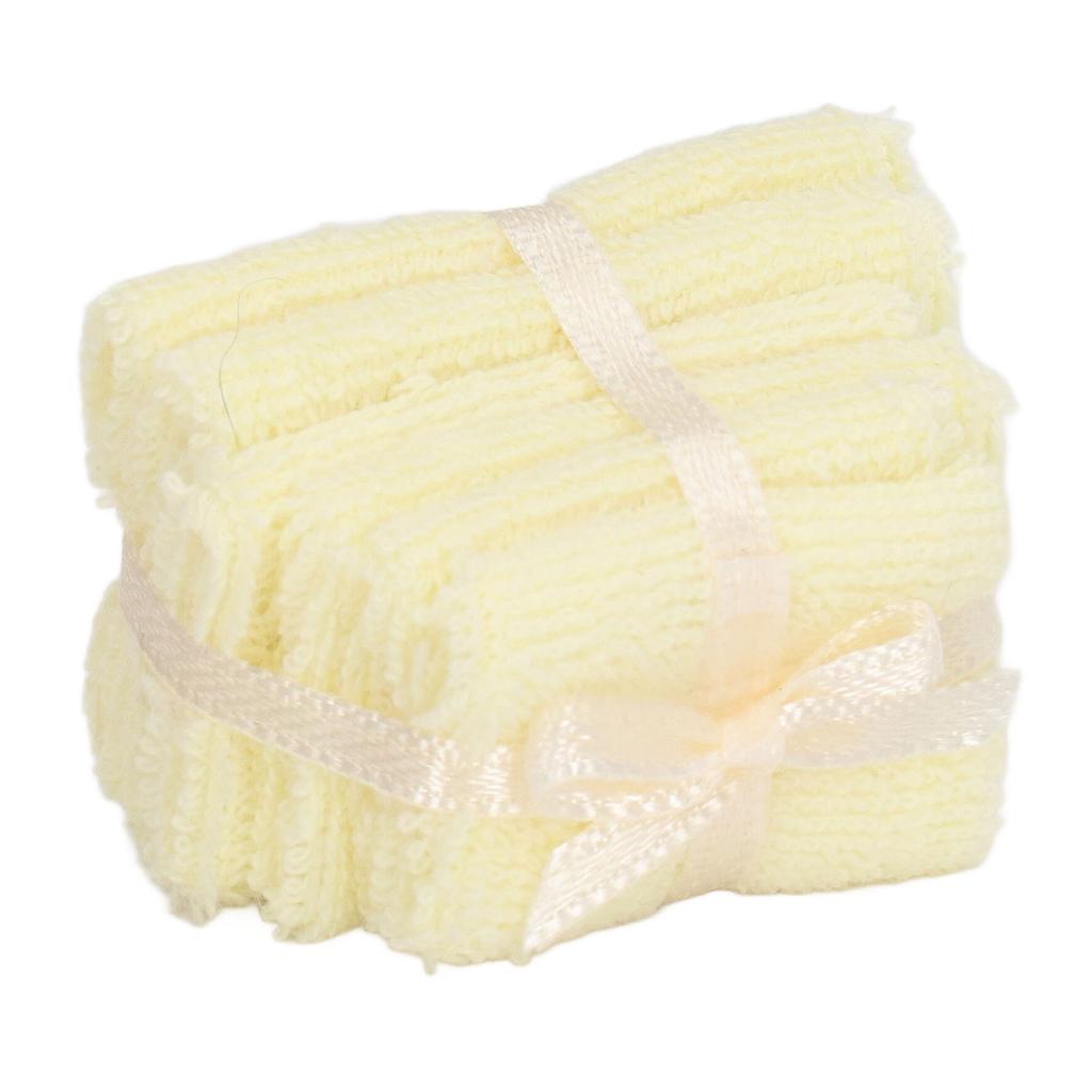 1:12 Scale Miniature Bathroom Towels Decoration Accessories Furniture Model Towel Pile