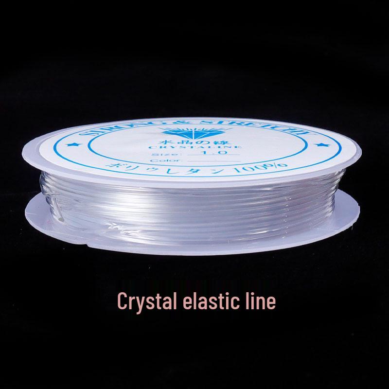 

High-Elastic Transparent Crystal Thread: Wear-Resistant Spandex Cord for DIY Jewelry, Necklace, and Bracelet Making 0.6mm, approx. 9m