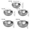 Anti-scald Korean Stainless Steel Bowl Double Layer Soup Bowls Cold Noodles Bowl  Restaurant