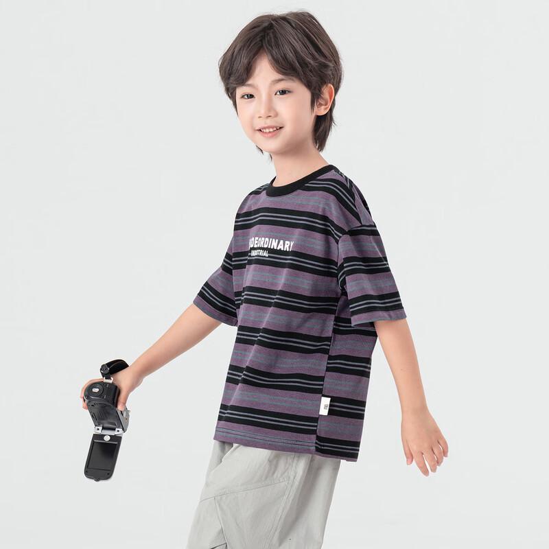 DuoDuoJia Boys' Printed Striped T-Shirt