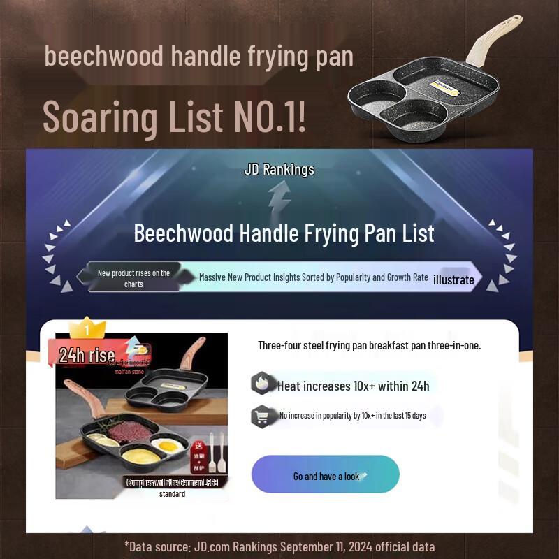 Sansi Steel 3-in-1 Maifan Stone Non-Stick Breakfast Frying Pan