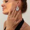 Irregular Liquid Ring Geometric Stud Earrings Female, Simple Temperament Pleated Ins Wind Ear Jewelry