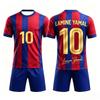 2026 Moda Nuevo IA Yamal Nº 10 Transpirable 3D Fútbol Verano Niños Adultos Camiseta Pantalones Cortos Conjunto Holgado Ropa para Padres e Hijos