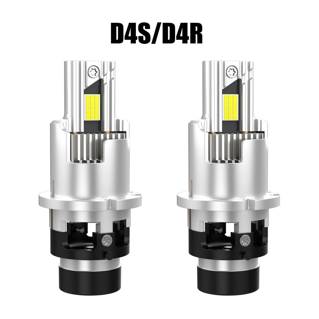 D-SERIEN D2S/D2R D4S/D4R Direkte plug-in LED billykter LED 6000K Plug and Play Høyeffekt LED-lys med høy lysstyrke 2 stk.