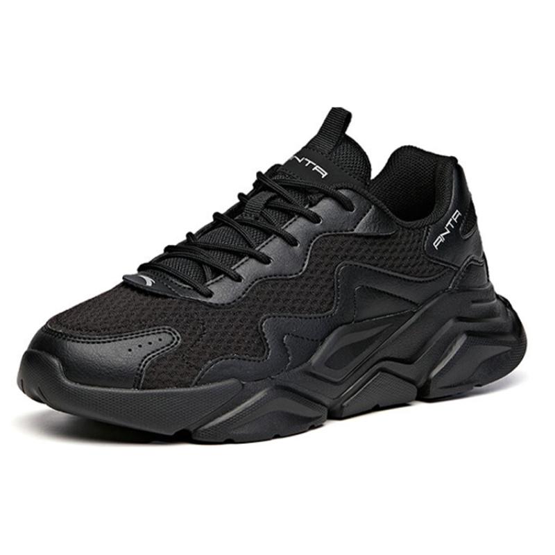 Anta Life Collection Cushioned Anti-Slip Wear-Resistant Breathable Lightweight Low-Top Casual Shoes Women's Pitch Black Sneakers 922048820-2