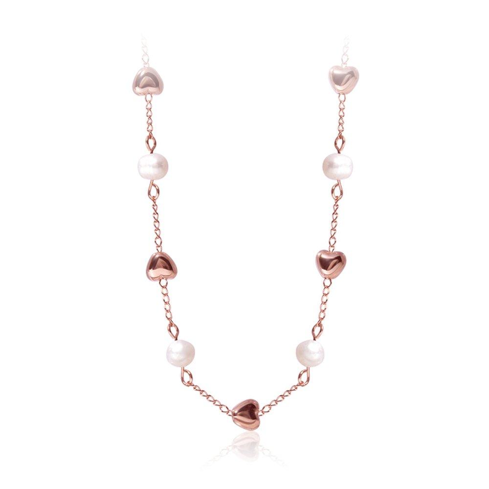 [Luvre Paris] Heresy Freshwater Pearl Heart Necklace (5mm) Na0578