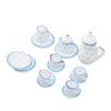 15 Pcs Dollhouse Tea Set Mini Simulation Ceramic Tea Cups Set Doll House Accessories Miniature Model Props Type D
