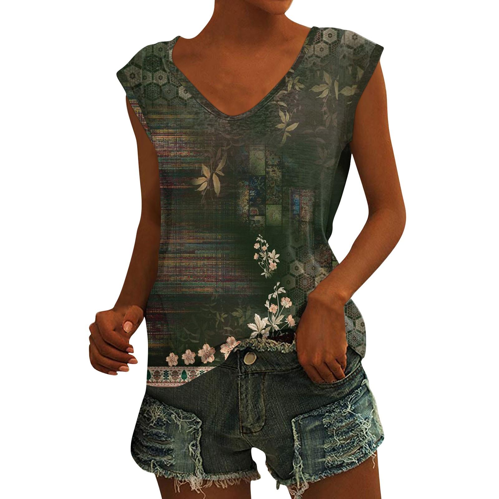 

Женский повседневный топ с v-образным вырезом и принтом, свободный пуловер, футболка с короткими рукавами L