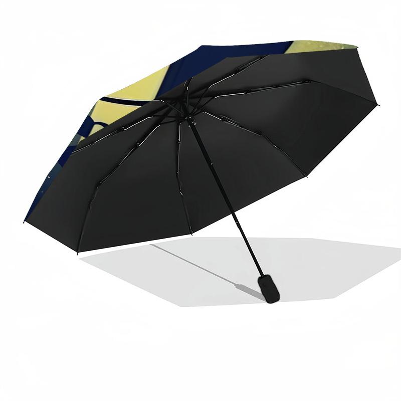 Malmo Ff Crest Design Umbrella - Automatic Open/Close, Compact 8-Rib Lightweight Umbrella Essential for outdoorPicnic Accessory Fan Gifts