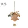 Christmas Bell Decoration Xmas Tree Bow Bell Pine Hanging Ornaments Jingle Bell Pendant for Christmas Tree Wreath Window Car Decor