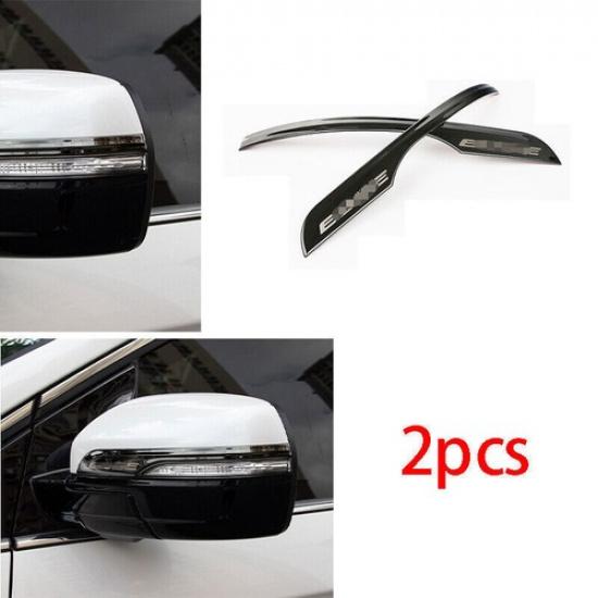For Ford Edge 2015- Black Titanium Rear View Mirror Anti-Scratch Strip 2PCS