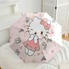 Hello Kitty Strawberry Floral Compact Travel Automatic Umbrella Compact 8 Rib Design Compact Design Perfect for Outdoor Adventures Elegant Umbrella