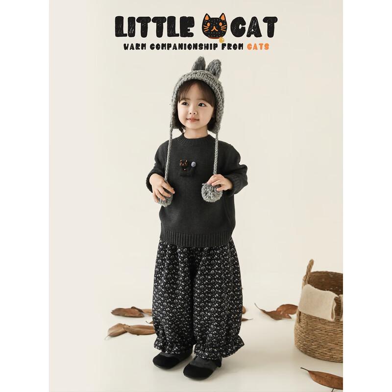 Yoyou Girls' Winter Fluffy Cat Knit Sweater