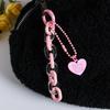 Sweet Cartoon Cute Heart Shaped Keychain Pendant Creative Chain Key Ring  Bag Hanging Decoration Accessories Gifts