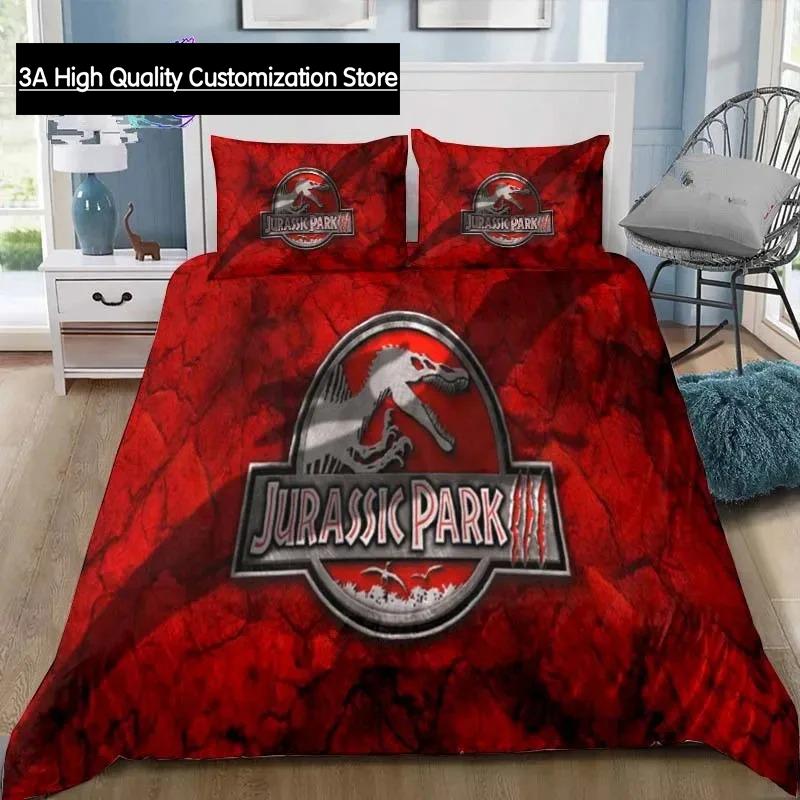 Dinosaur Jurassic Park 3D Print Bedding Set Single Twin Full Queen King Size Bed Set Adult Boys Bedroom Bedding Gift