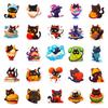 50pcs Daily Life of Black Cats Cartoon Graffiti Stickers DIY Phone Guitar Laptop Notebook Suitcase Waterproof Sticker Kids Toy