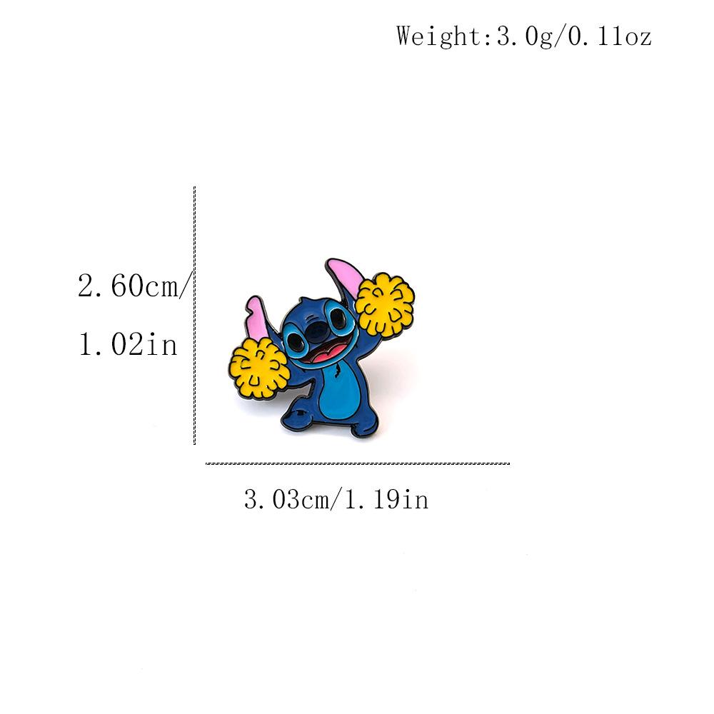 Stitch Cartoon Brooch - Lilo & Stitch Metal Badge Accessories for Clothes and Bags